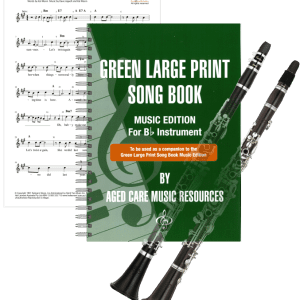 GREEN LARGE PRINT SONG BOOK MUSIC EDITION For Bb INSTRUMENT