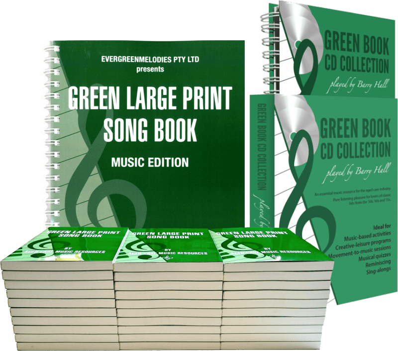 Green Large Print Song Book Collection GBC2001