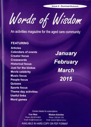 Words of Wisdom Magazine cover JAN-MAR 2015 Edition