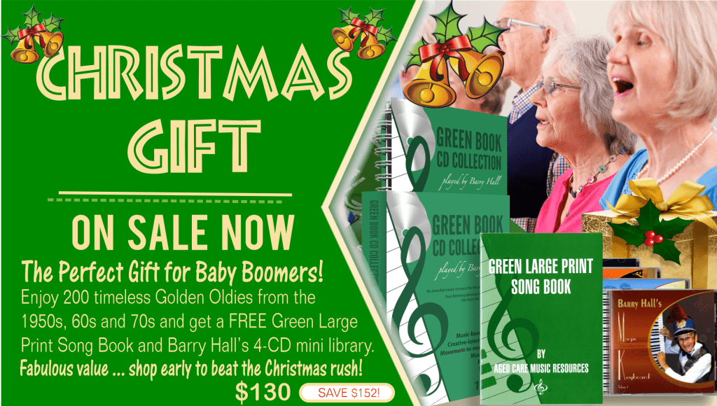 Green Book CD Collection Christmas Special which includes a FREE Green Large Print Song Book and Barry Hall's exclusive 4-CD mini library at no extra cost.