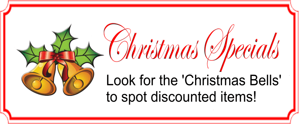 Look for the 'Christmas Bells' to spot discounted items!