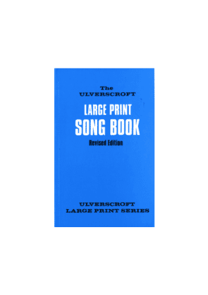 BLUE LARGE PRINT SONG BOOK by Ulverscroft