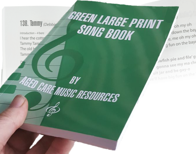 Green Large Print Song Book