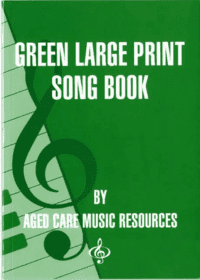 Green Large Print Song Book