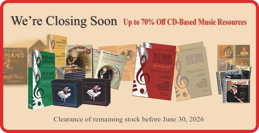 Aged Care Music Resources (Clearance Items — Reduced to Cost Price or Below)