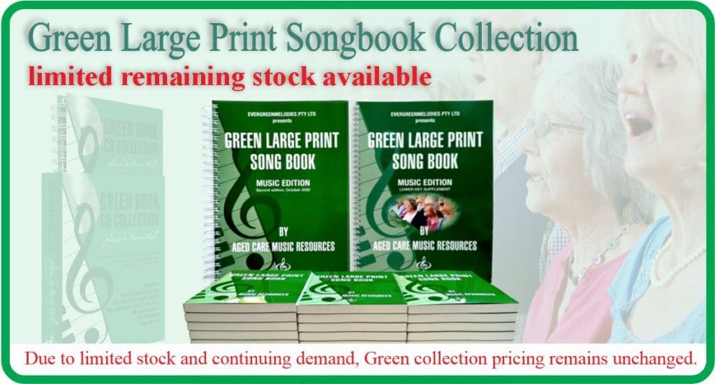 Green Large Print Songbook Collection - We're Closing
